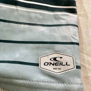 O'Neill Aqua and Dark Green Striped Shirt, Boys 3T
